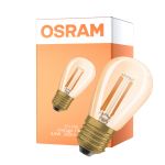 Osram Vintage 1906 LED E27 Edison Filament Gold 4.8W 360lm - 822 Extra Warm White | Dimmable - Replaces 40W