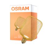 Osram Decor Flat Lamp In Metal Housing LED E27 Special Frosted Gold 3.5W 300lm - 827 Extra Warm White | Replaces 25W