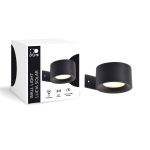 D'Lite Wall Light Lucia Black 1.5W - 830 Warm White | IP54 - Solar Battery - Light Sensor