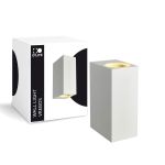 D'Lite Wall Light Vrebos Long  Aluminium White Black Up & Down | IP56 - Suitable For 2x GU10