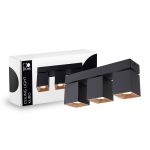 D'Lite Ceiling Light Kubo Aluminium Black Tiltable and Rotatable | IP20 - Suitable for 3x GU10