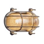Nordlux Helford Wall Light Brass and Glass Nickel | IP64 - Suitable for E27
