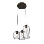 Emibig Pendant Vander Steel Black | Suitable for 3x E27 - Max 15W