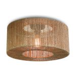 Good&Mojo Ceiling Light Iguazu Textile Brown S | Suitable for 1x E27 