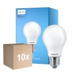Multipack 10x Philips Corepro LED Bulb E27 Pear Frosted 10.5W 1521lm - 830 Warm White | Replaces 100W