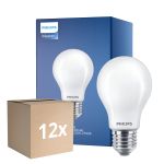 Multipack 12x Philips Master LED E27 Pear Filament Frosted 10.5W 1521lm - 922-927 Dim To Warm | Best Colour Rendering - Dimmable - Replaces 100W