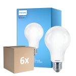 Multipack 6x Philips Corepro LED Bulb E27 Pear Frosted 17.5W 2452lm - 827 Extra Warm White | Replaces 150W