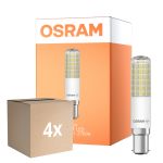 Multipack 4x Osram Special T Slim LED B15d Clear 8W 1055lm - 827 Extra Warm White | Dimmable - Replaces 75W