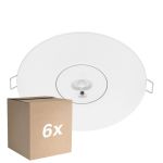 Multipack 6x Noxion LED Emergency Spot White 3W 240lm - 850K Cool White | Emergency 3H - Autotest - 140mm