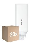 Multipack 20x Philips CorePro PL-T LED Bulb HF 6.5W - 830 Warm White | 4-Pin - Replaces 18W
