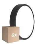 Multipack 6x Ledvance LED Bulkhead Round Black 10W 1220lm - 830-840 CCT | 262mm - IP65 - Motion and Light Sensor