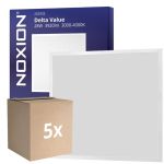 Multipack 5x Noxion LED Panel Delta Value V5 Backlit 28W 3920lm - 830-840 CCT | 60x60cm - UGR <19 - Philips Driver