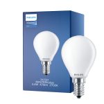 Philips Master Value LED Lustre E14 Ball Frosted 3.4W 470lm - 927 Extra Warm White | Best Colour Rendering - Dimmable - Replaces 40W