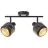Brilliant Tyas Ceiling Light Aluminium Metal Black Gold | Suitable for 2x E14