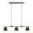 Nordlux Theo 3-Rail Pendant Metal and Wood Black | Suitable for 3x GU10