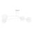 Emibig Ceiling Light Pregos Steel White | Suitable for 4x E14 - Max 10W