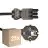 Multipack 25x Noxion GST - Compatible Supply Cable Black - Female + Schuko Europlug - 3m - 3 pole 0.75mm2