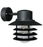Nordlux Vejers Wall Light Metal and Glass Black | IP54 - Suitable for E27