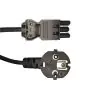 Noxion GST - Compatible Supply Cable Black - Female + Schuko Europlug - 2m - 3 pole 0.75mm2