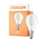 Osram Parathom Classic LED E14 Ball Filament Clear 4W 470lm - 827 Extra Warm White | Relax and Active - Replaces 40W