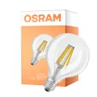 Osram LED Superstar E27 Globe G95 Filament Clear 11W 1521lm - 927 Extra Warm White | Best Colour Rendering - Replaces 100W