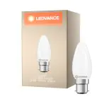 Ledvance Classic LED B22 Candle Frosted 3.4W 470lm - 827 Extra Warm White | Replaces 40W