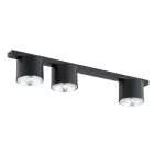 Emibig Ceiling Light Nano Steel Black | Suitable for 3x GU10 (AR111) - Max 12W