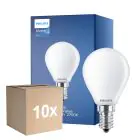 Multipack 10x Philips Master Value LED Lustre E14 Ball Frosted 3.4W 470lm - 927 Extra Warm White | Best Colour Rendering - Dimmable - Replaces 40W
