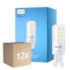 Multipack 12x Philips CorePro LED Capsule G9 Frosted 4W 480lm - 827 Extra Warm White | Dimmable - Replaces 40W