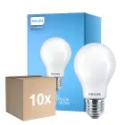 Multipack 10x Philips Corepro LED Bulb E27 Pear Frosted 7W 806lm - 840 Cool White - Replaces 60W