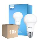 Multipack 10x Philips Corepro LED Bulb E27 Pear Frosted 10.5W 1055lm - 930 Warm White | Best Colour Rendering - Replaces 75W