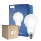 Multipack 4x Philips Classic LED Bulb E27 Pear Frosted 17.5W 2452lm - 840 Cool White | Replaces 150W