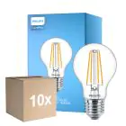 Multipack 10x Philips Corepro LED Bulb E27 Pear Clear 8.5W 1055lm - 840 Cool White | Replaces 75W