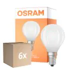 Multipack 6x Osram Classic LED E14 Ball Filament Frosted 5.5W 806lm - 840 Cool White | Dimmable - Replaces 60W