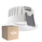 Multipack 10x Ledvance LED  SPOT FIX Aluminium  8W 680lm 36D - 930 Warm White | Cutout 68mm - IP44 - Best Colour Rendering -  Dimmable