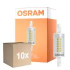 Multipack 10x Osram Slim Line LED R7s 78mm 6W 806lm - 827 Extra Warm White | Replaces 60W