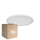 Multipack 5x D'Lite Ceiling Light Luma White 22W 2000lm - 827 Extra Warm White | IP44 - 42cm