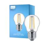 Philips Corepro LED Lustre E27 Ball Filament Clear 4.3W 470lm - 827 Extra Warm White | Replaces 40W
