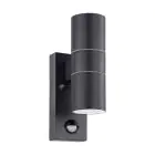 Eglo Wall Light Riga 5 Steel Anthracite 2W 250lm - 830 Warm White | IP44 - Motion Sensor