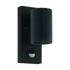 Eglo Wall Light Riga 5 Steel Black 2W 250lm - 830 Warm White | IP44 - Motion Sensor